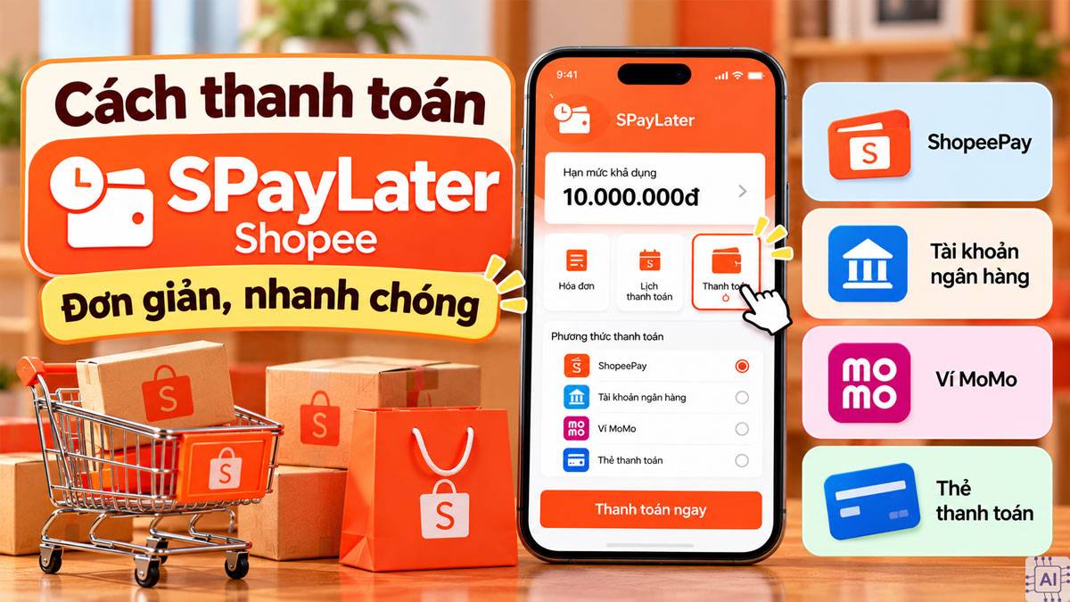 Cách thanh toán SPayLater Shopee đơn giản, nhanh chóng