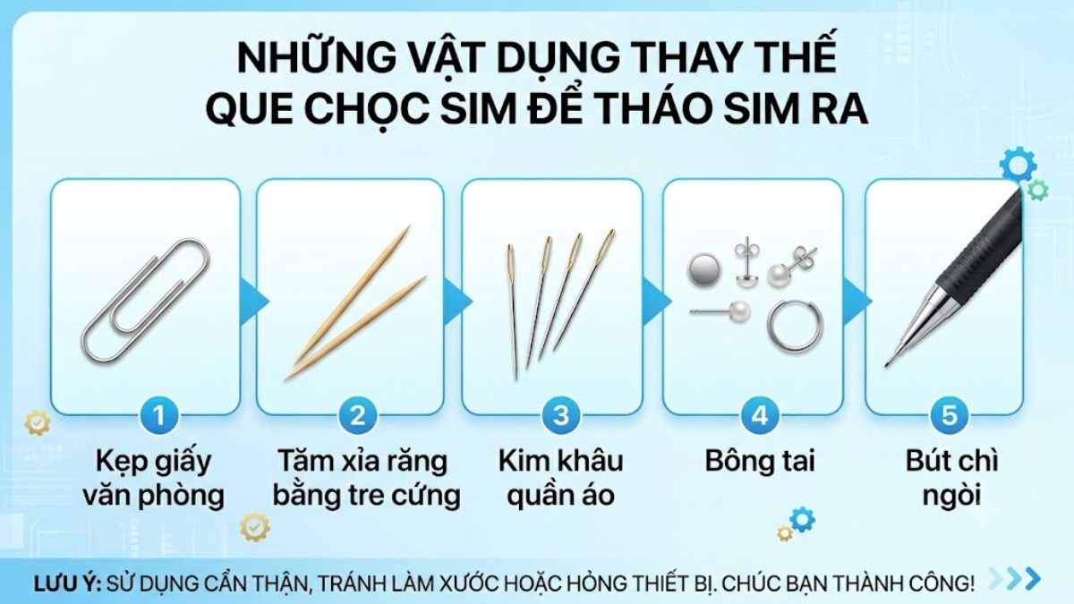 Các cách tháo SIM iPhone 12 Pro Max khác khi không có que chọc SIM