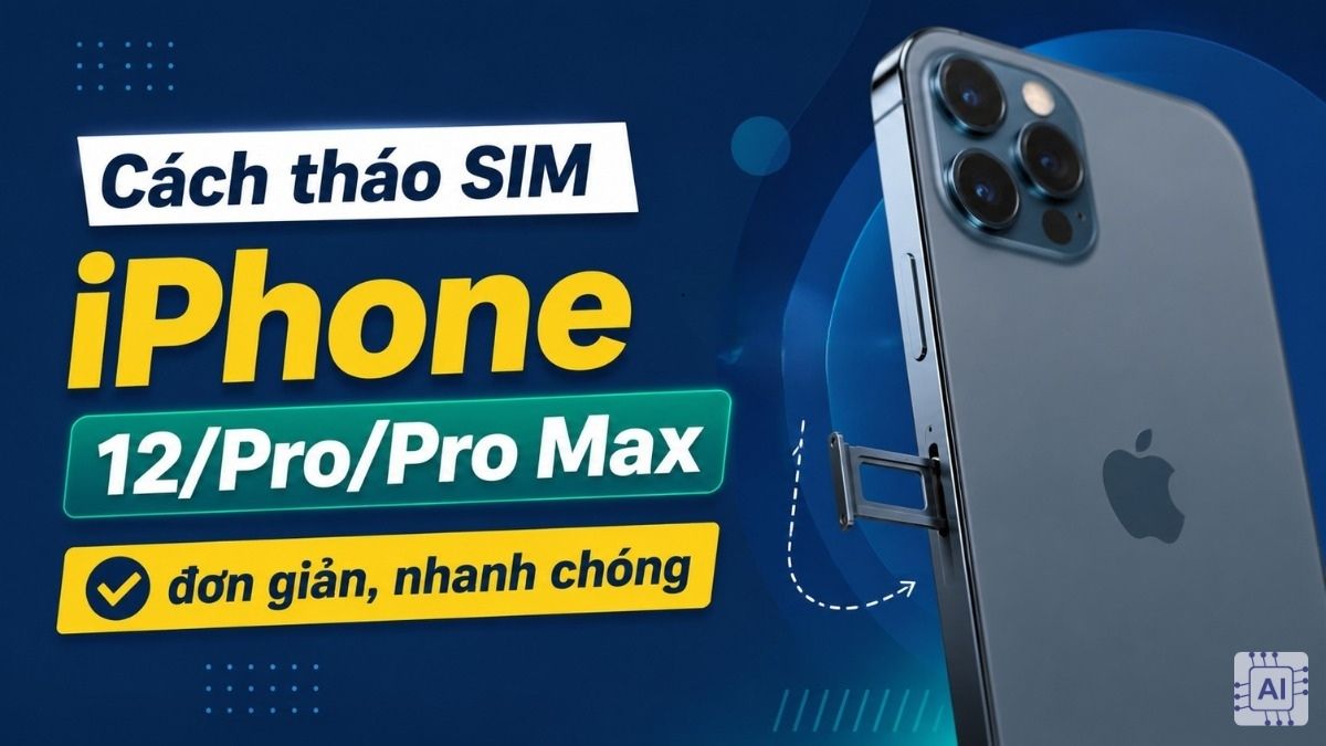 Cách tháo SIM iPhone 12/Pro/Pro Max đơn giản, nhanh chóng