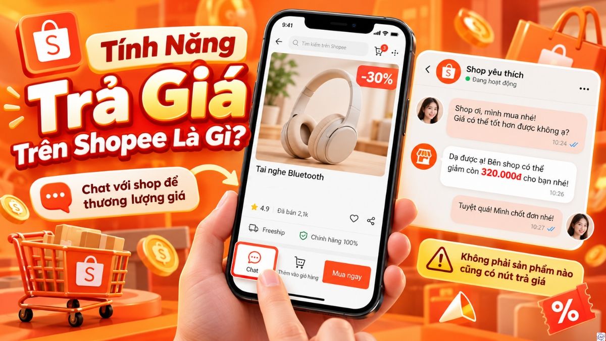 Tính năng trả giá trên Shopee hữu ích