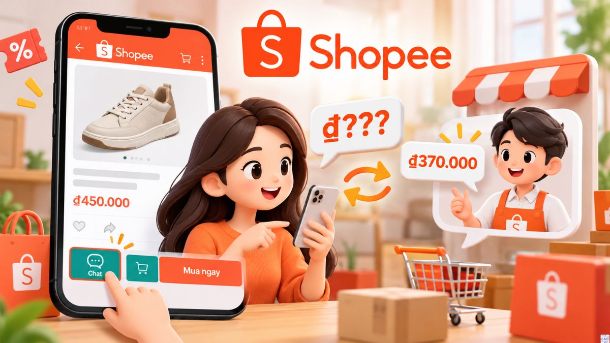 Lý do không thấy nút trả giá trên Shopee