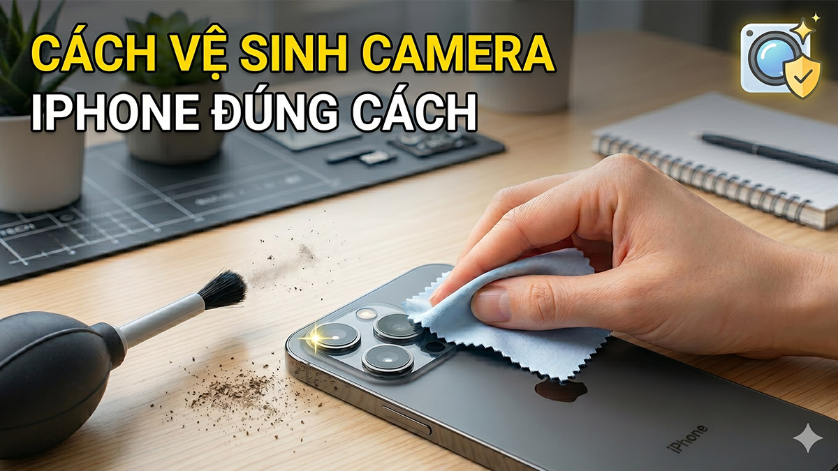 Cách vệ sinh camera iPhone đúng cách, không gây hư hỏng
