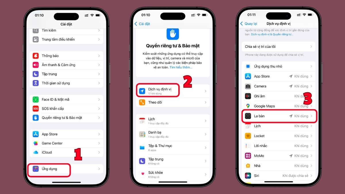 Cách chỉnh la bàn trên iPhone khi bị lệch - bước 1