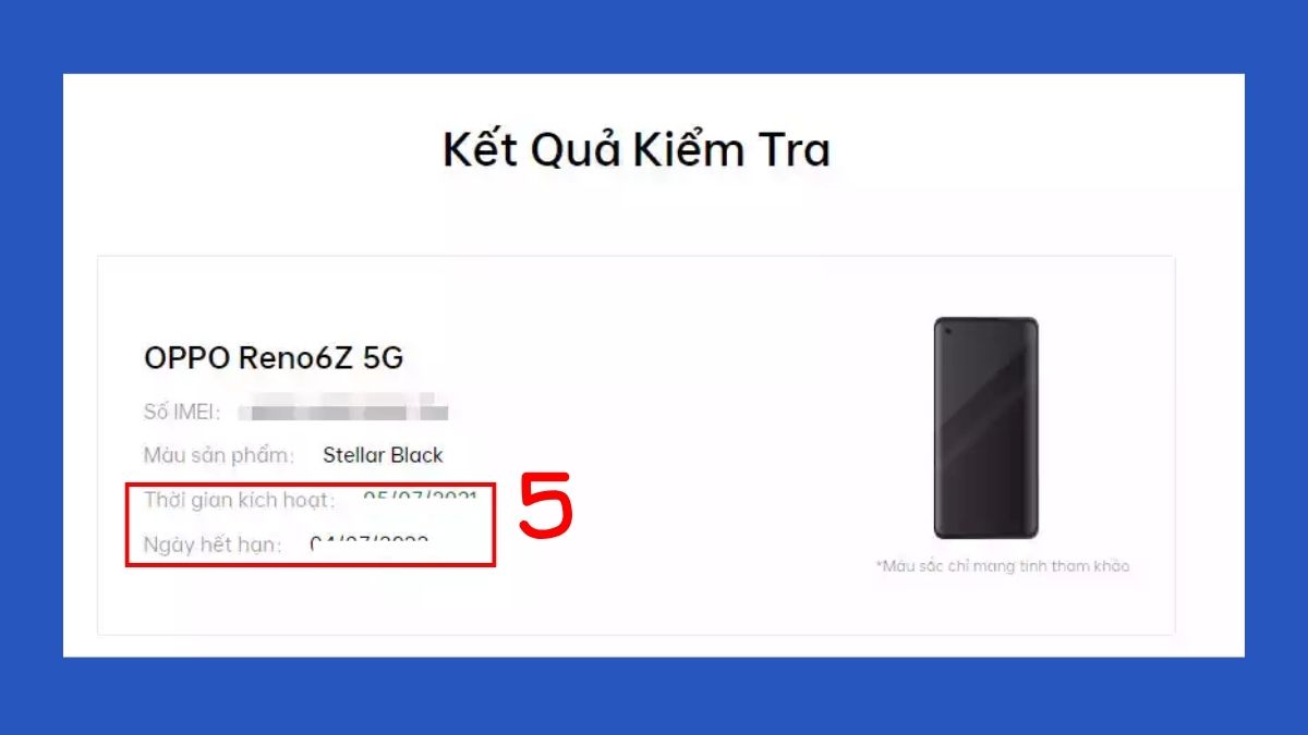 Cách kiểm tra bảo hành của máy OPPO - bước 3