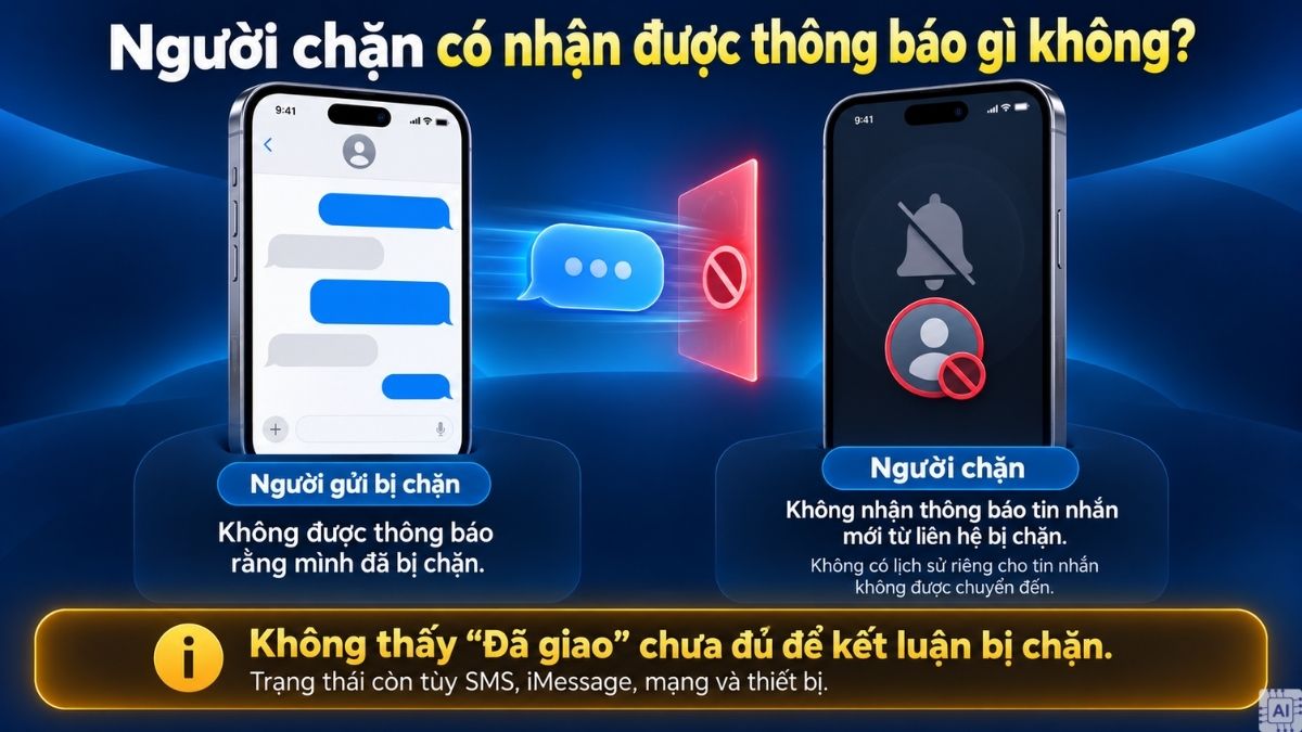 Người chặn không nhận được thông báo từ iPhone