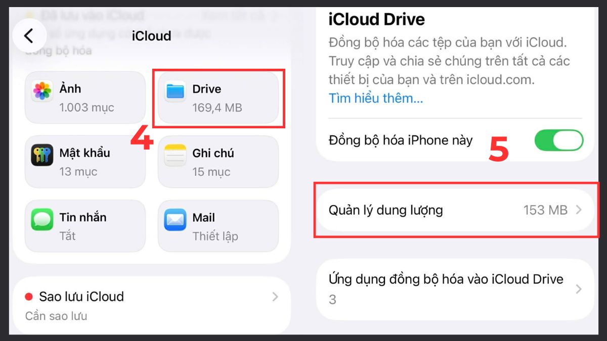 Cách xóa dung lượng iCloud trên iPhone bằng cách xóa dữ liệu iCloud - bước 2