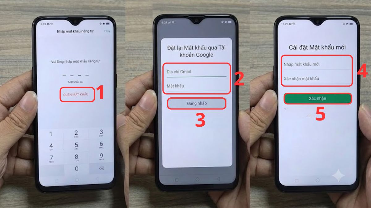 Cách xóa mật khẩu màn hình OPPO khi quên bằng Google