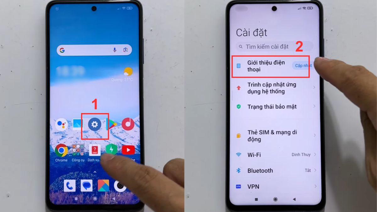 Cách xóa tập tin hệ thống trên Xiaomi bằng khôi phục cài đặt gốc - bước 1