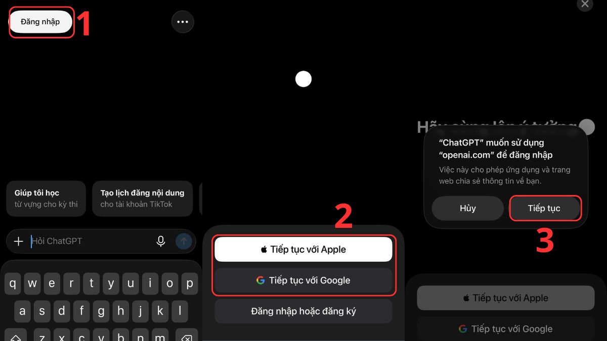 Cách đăng nhập sử dụng ChatGPT trên iPhone - bước 1 