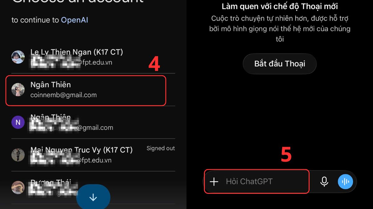 Cách đăng nhập sử dụng ChatGPT trên iPhone - bước 2,3,4