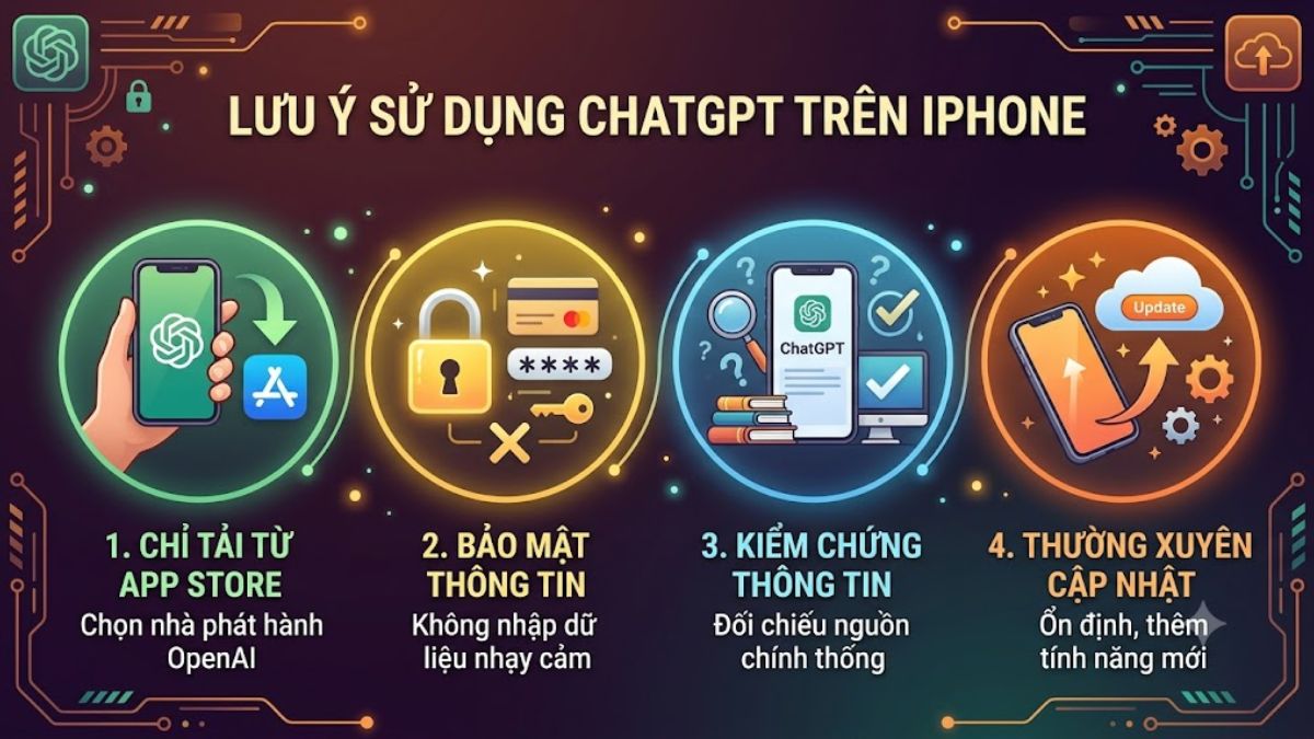 Những lưu ý khi sử dụng ChatGPT trên iPhone