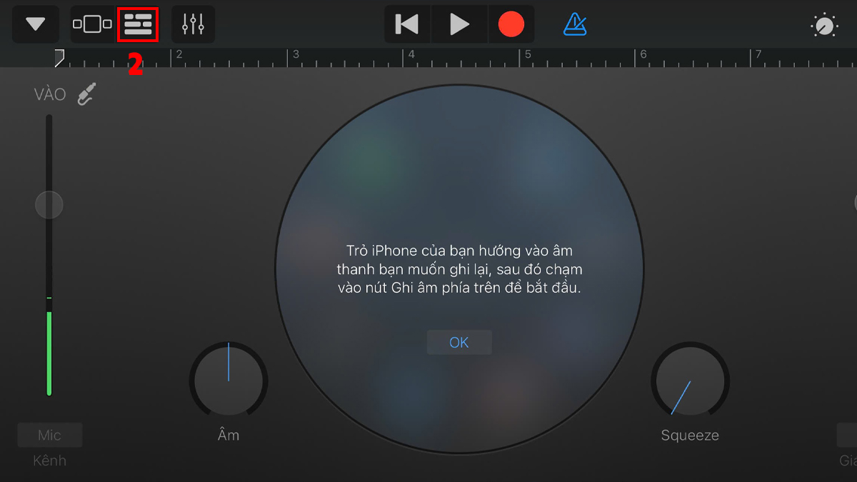Cài nhạc chuông trên iPhone 12 Pro Max bằng GarageBand - bước 2