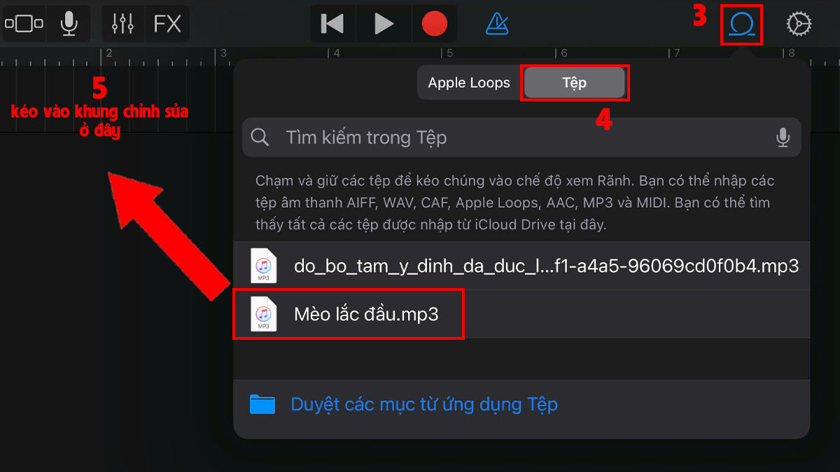 Cài nhạc chuông trên iPhone 12 Pro Max bằng GarageBand - bước 3