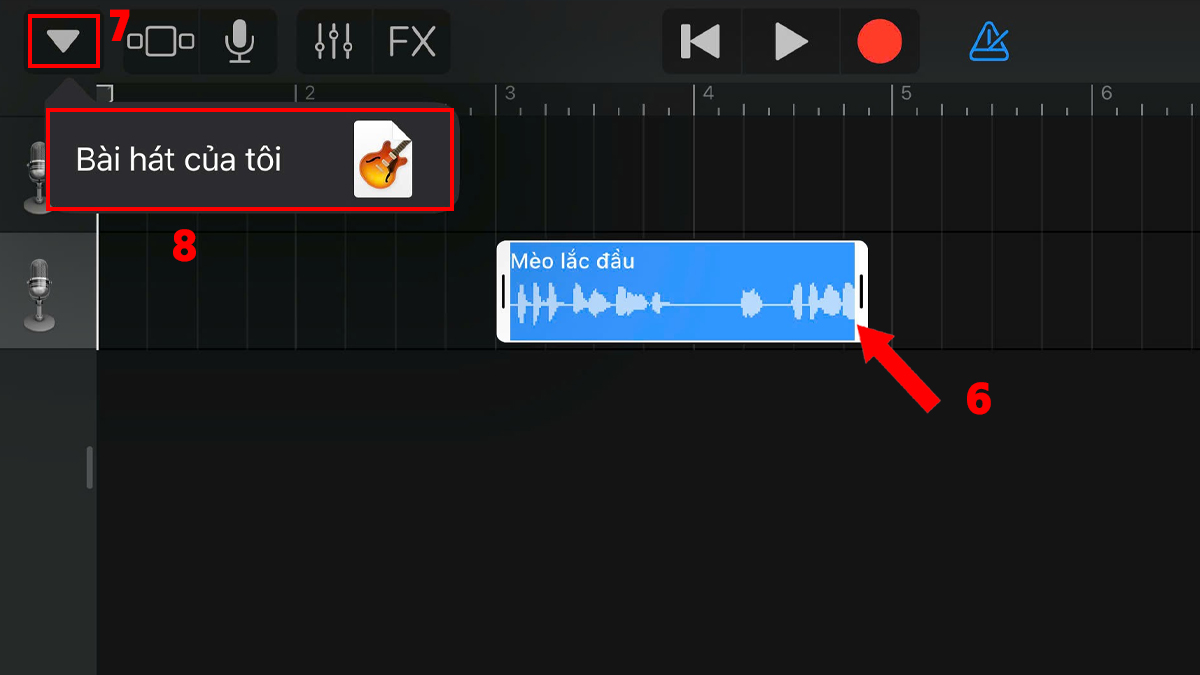 Cài nhạc chuông trên iPhone 12 Pro Max bằng GarageBand - bước 4