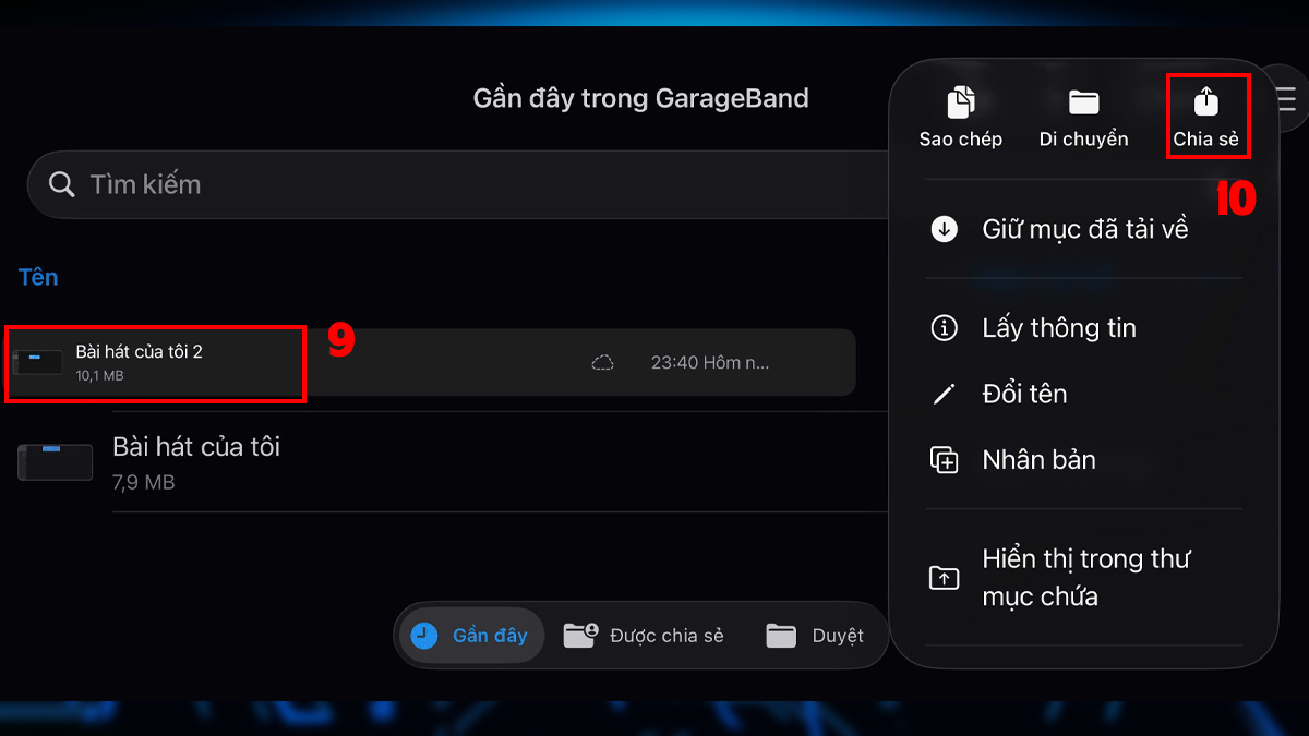 Cài nhạc chuông trên iPhone 12 Pro Max bằng GarageBand - bước 5