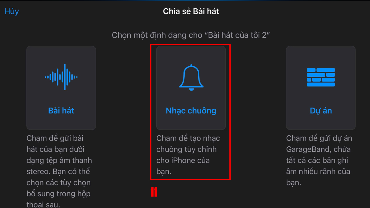Cài nhạc chuông trên iPhone 12 Pro Max bằng GarageBand - bước 6