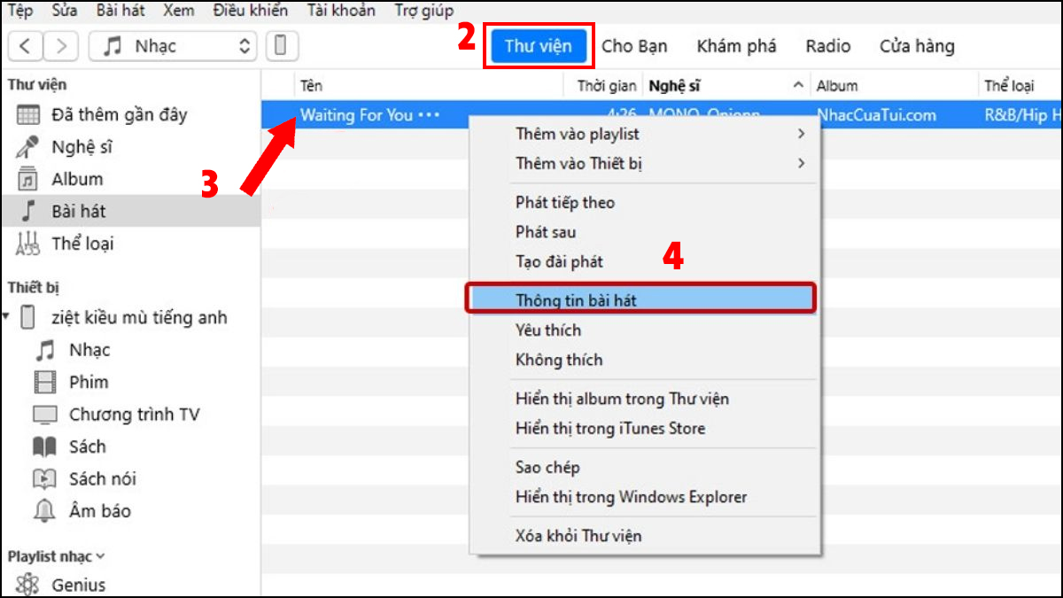 Cài nhạc chuông trên iPhone 12 Pro Max bằng iTunes - bước 2