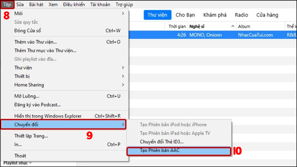 Cài nhạc chuông trên iPhone 12 Pro Max bằng iTunes - bước 4