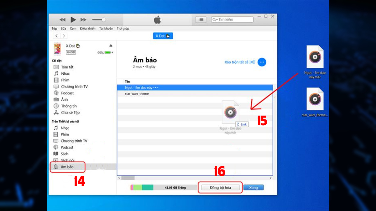 Cài nhạc chuông trên iPhone 12 Pro Max bằng iTunes - bước 7