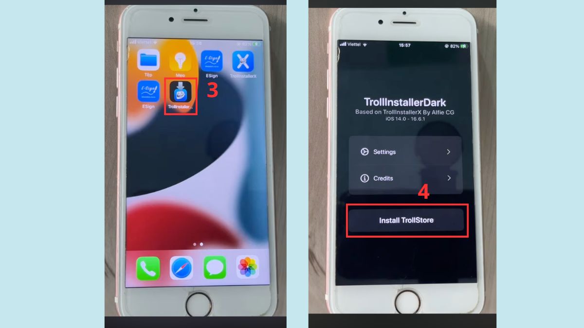 Cách cài file IPA trực tiếp trên iPhone bằng TrollStore - bước 2