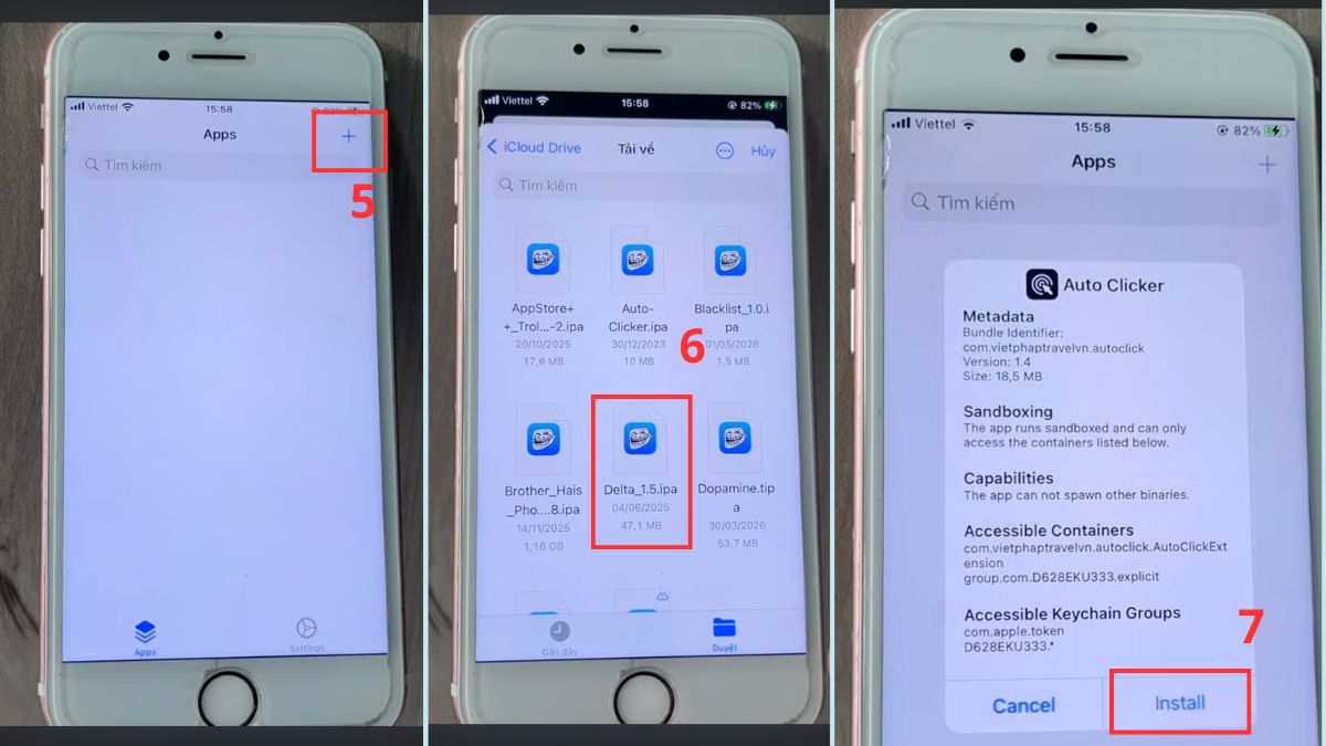 Cách cài file IPA trực tiếp trên iPhone bằng TrollStore - bước 3