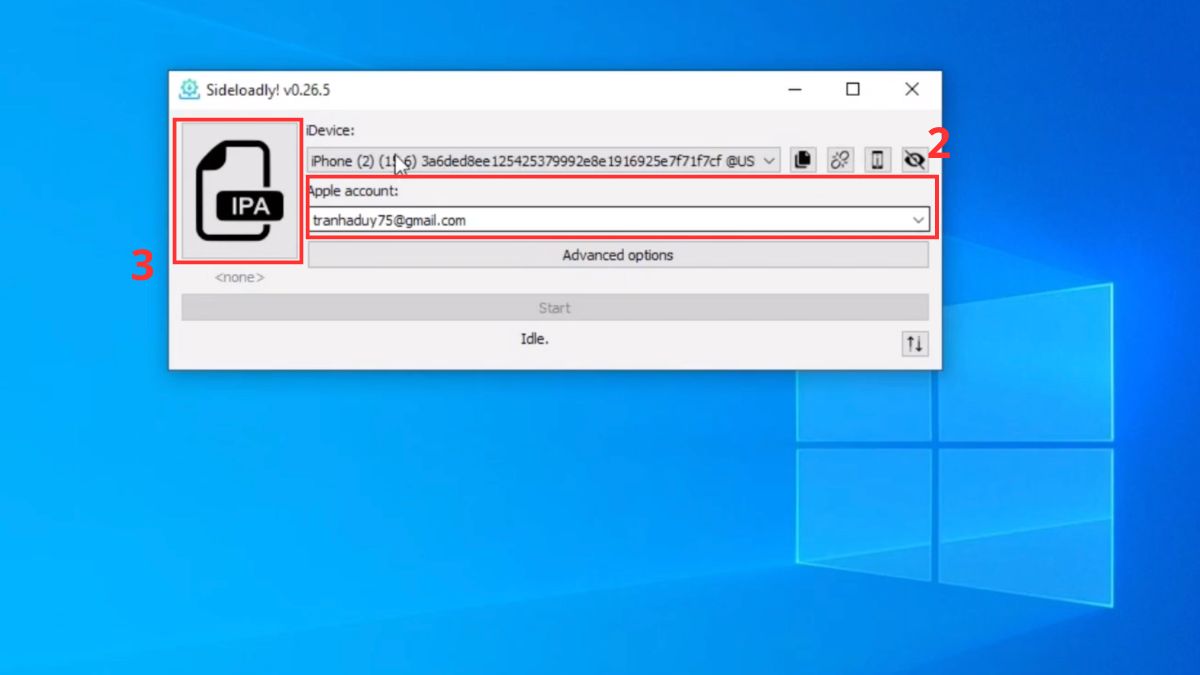 Cài đặt file IPA trực tiếp trên iPhone bằng Sideloadly - bước 2