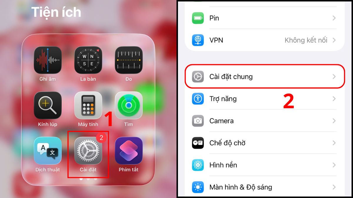 Cập nhật iOS mới để khắc phục camera iPhone 13 Pro Max bị mờ - bước 1,2