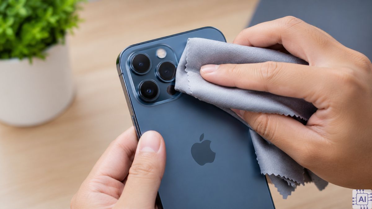 Vệ sinh ống kính để khắc phục camera iPhone 13 Pro Max bị mờ