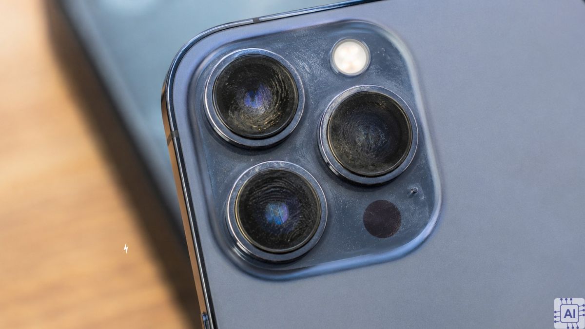 Ống kính bám bụi hoặc bị vật cản che khiến camera iPhone 13 Pro Max bị mờ