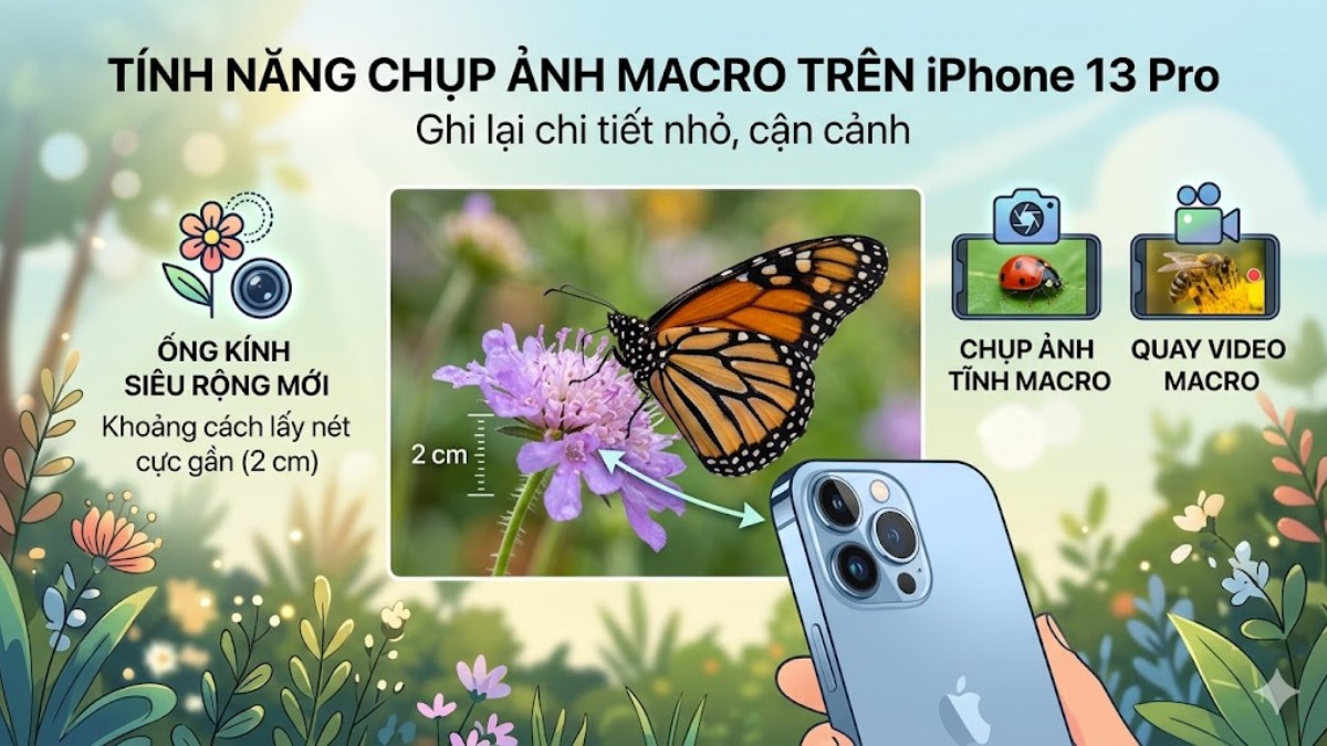 Tính năng Macro của camera iPhone 13 Pro