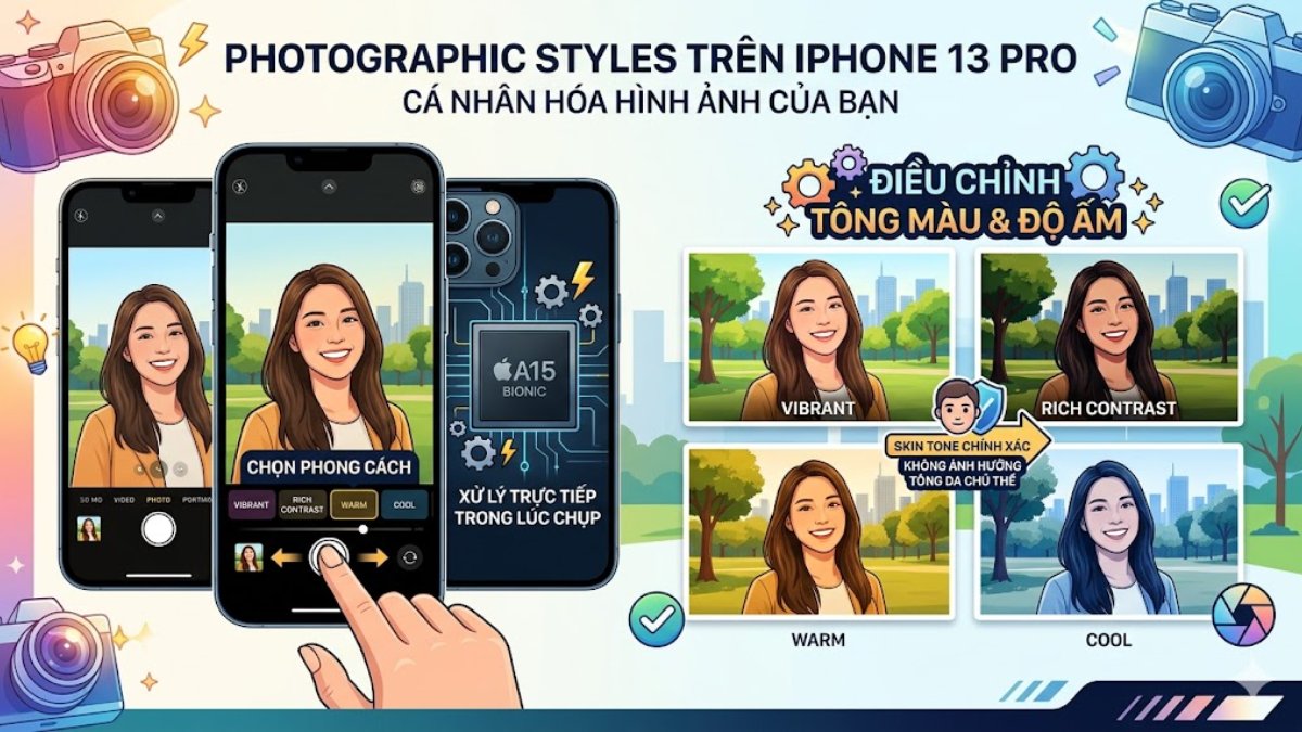 Tính năng Photographic Styles của camera iPhone 13 Pro