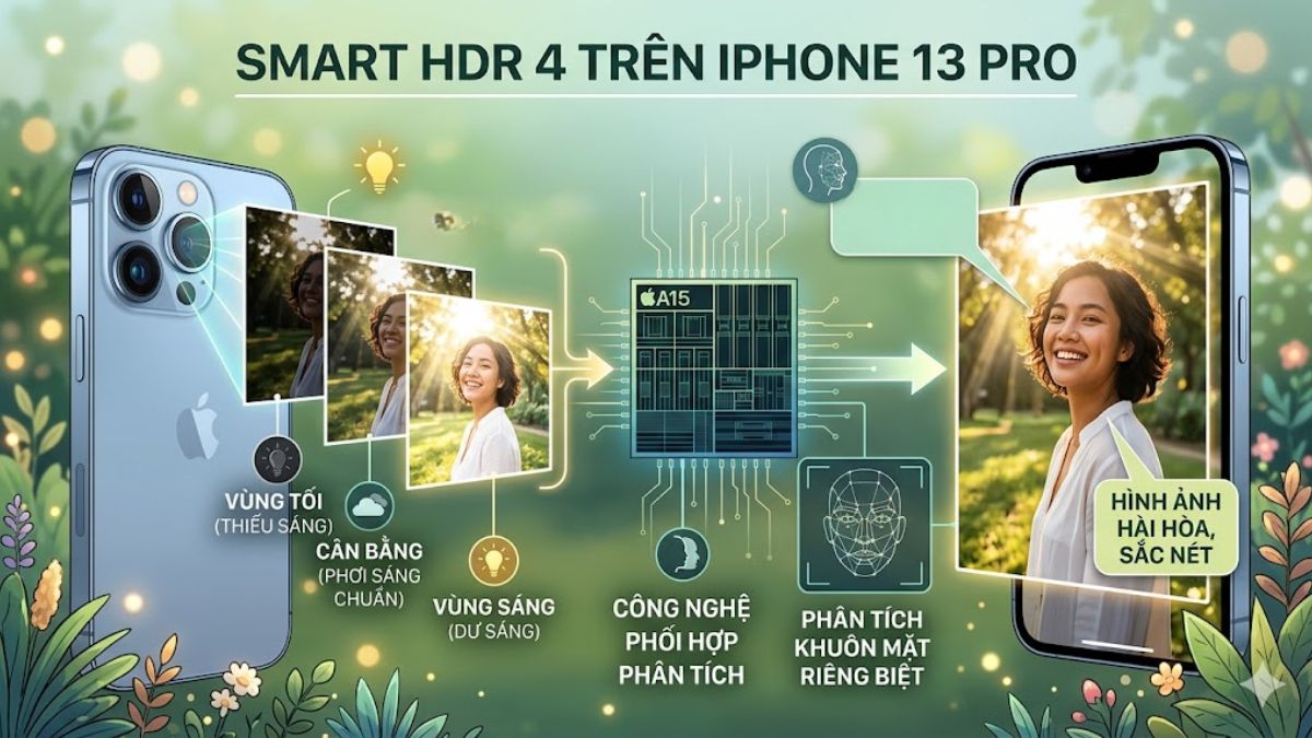 Tính năng Smart HDR 4 của camera iPhone 13 Pro