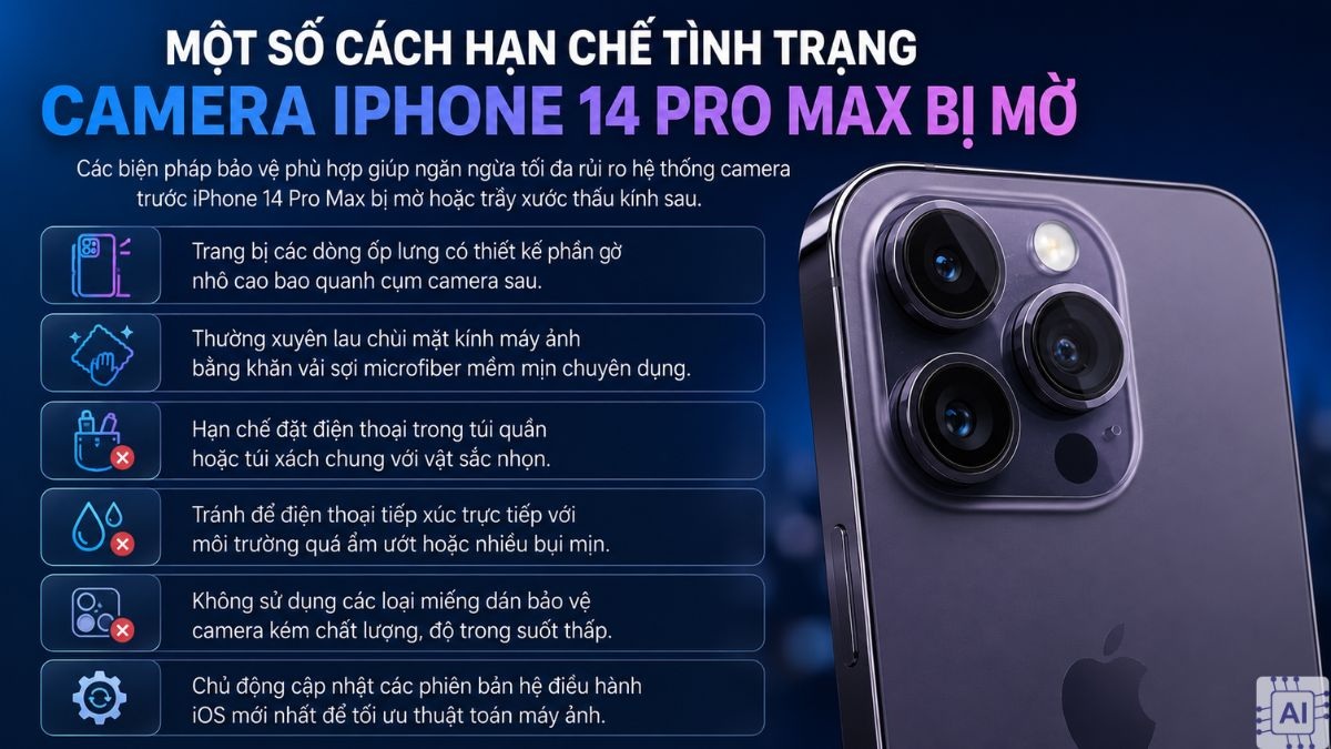 Một số cách hạn chế tình trạng camera iPhone 14 Pro Max bị mờ