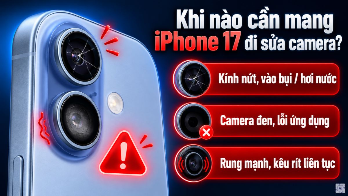 Thời điểm cần mang iPhone 17 đi sửa camera