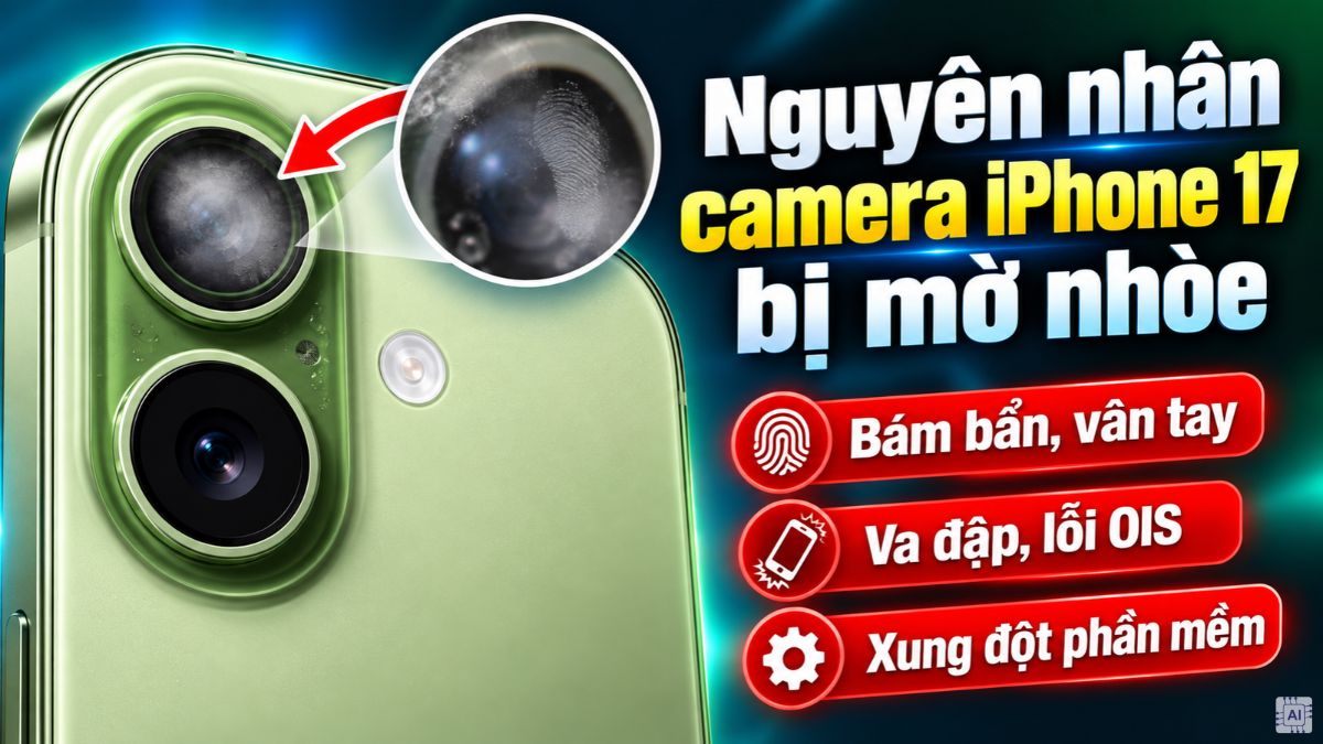 Nguyên nhân khiến camera iPhone 17 bị mờ nhòe