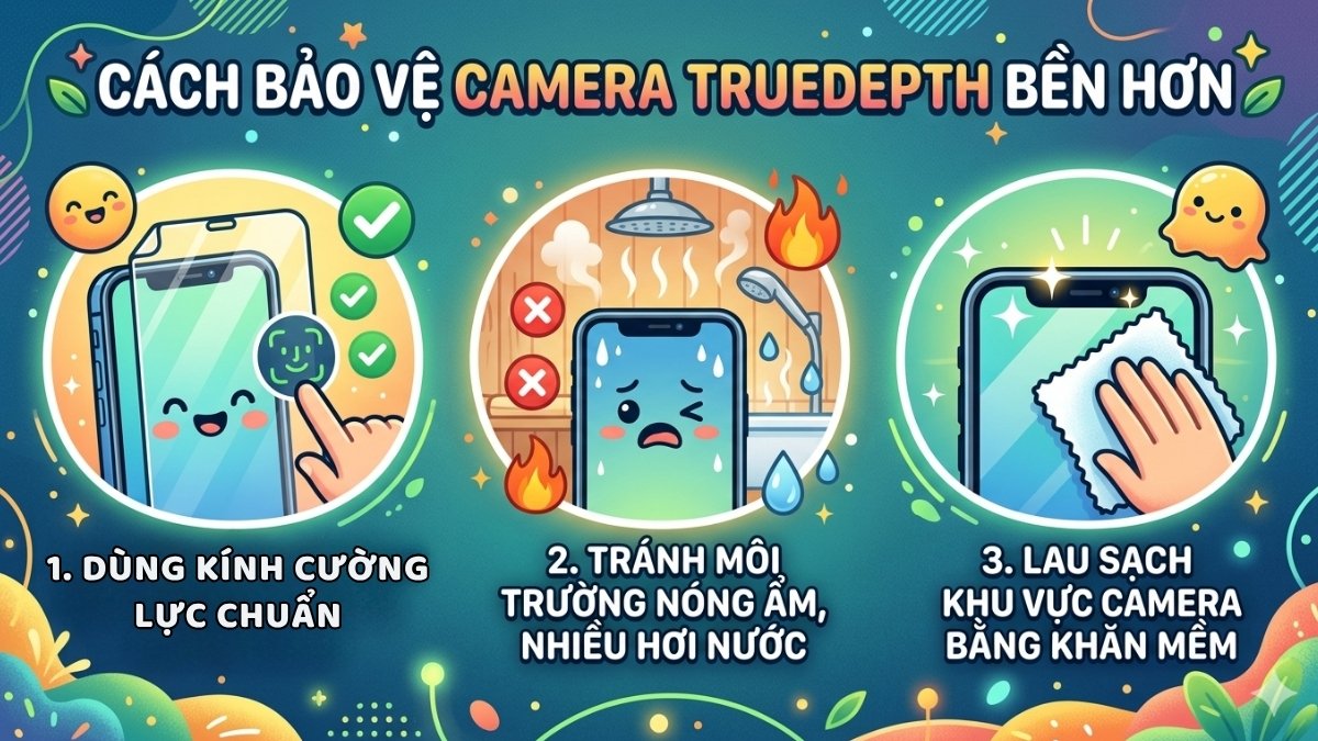 Cách bảo vệ camera TrueDepth bền hơn
