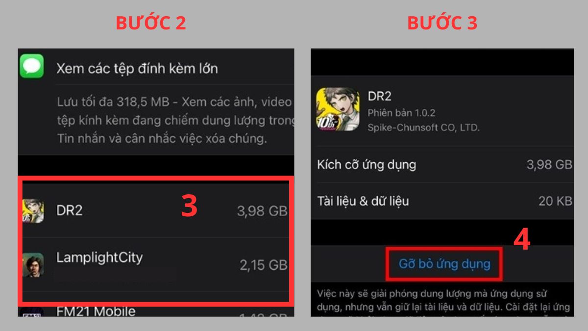 Khắc phục lỗi cập nhật iOS bằng cách giải phóng bộ nhớ - bước 2