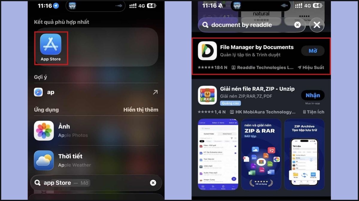 Cách cắt nhạc chuông trên iPhone bằng Documents với GarageBand - bước 1