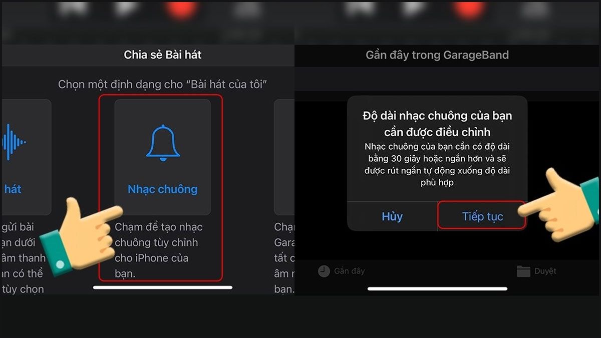Cách cắt nhạc chuông iPhone bằng GarageBand - bước 11