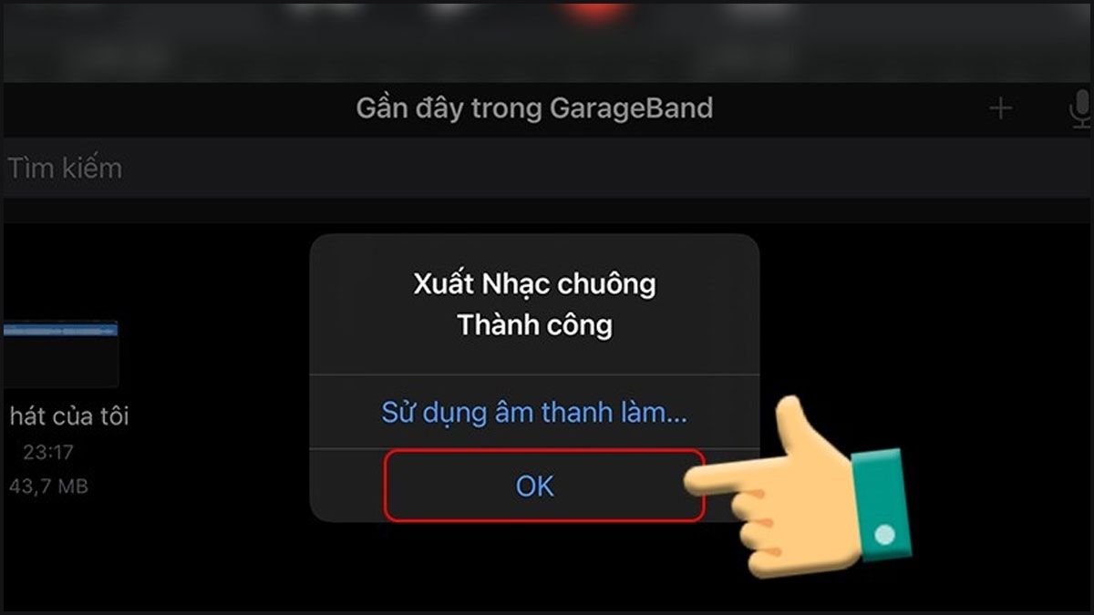 Cách cắt nhạc chuông iPhone bằng GarageBand - bước 13