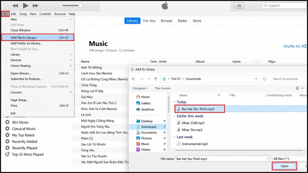 Cách cắt nhạc chuông iPhone bằng iTunes(Windows) hoặc Finder (macOS) - bước 1