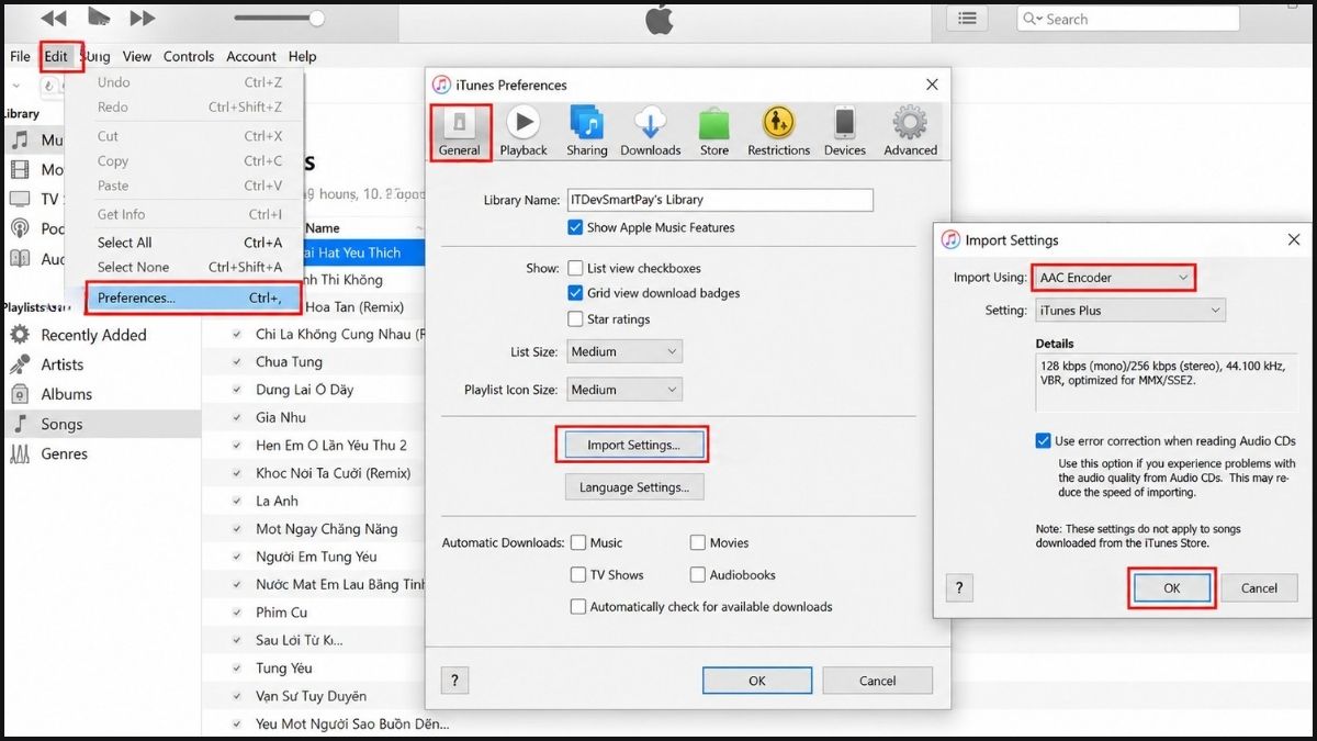 Cách cắt nhạc chuông iPhone bằng iTunes(Windows) - bước 4