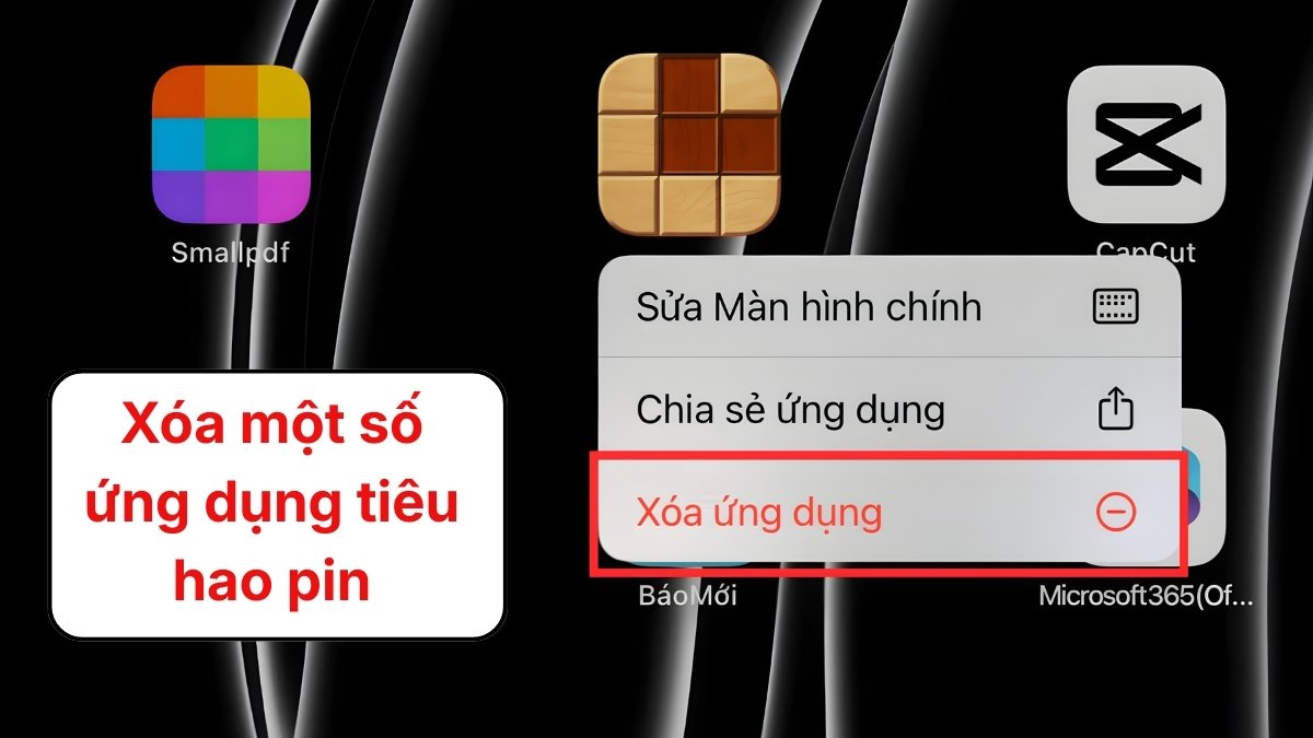 Khắc phục tình trạng chai pin bằng cách xóa ứng dụng dùng pin nhiều
