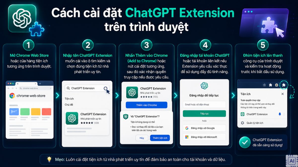 Cách cài đặt ChatGPT Extension trên trình duyệt