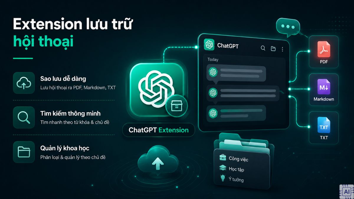 ChatGPT Extension lưu trữ hội thoại