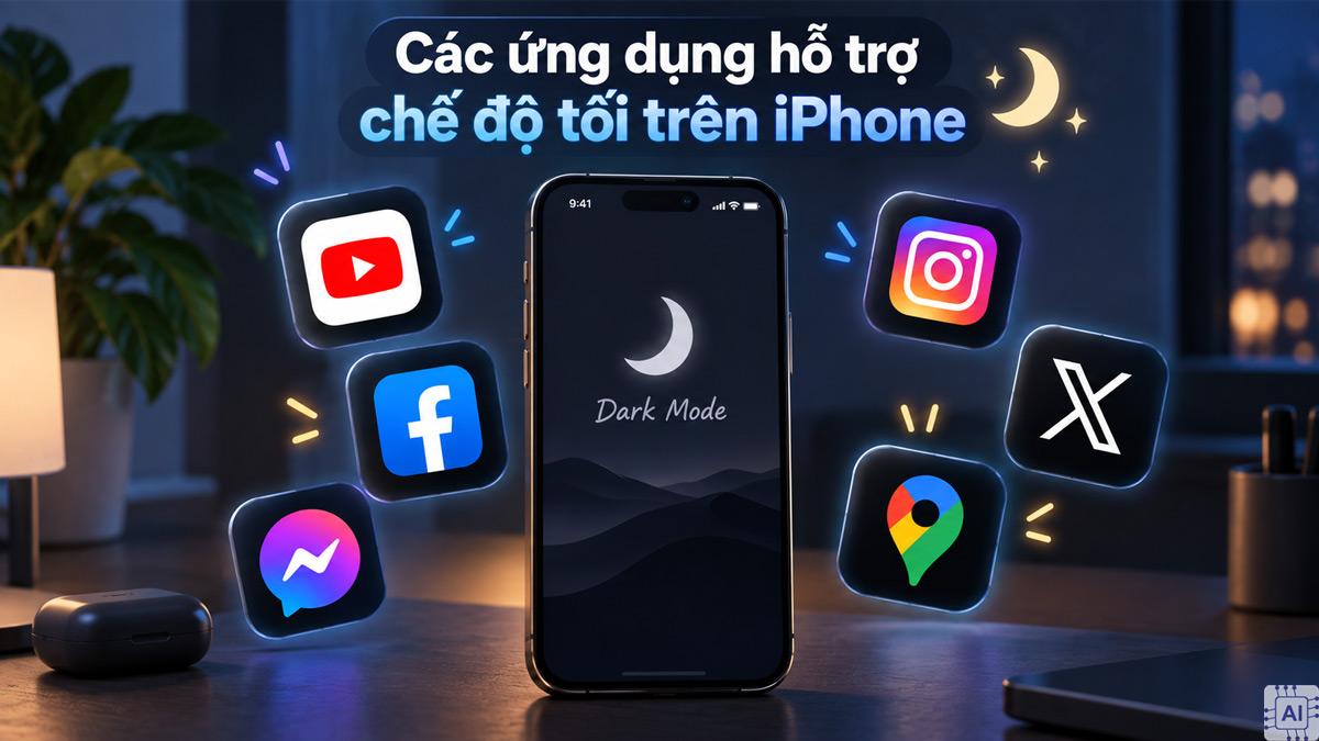 Các ứng dụng hỗ trợ chế độ tối trên iPhone