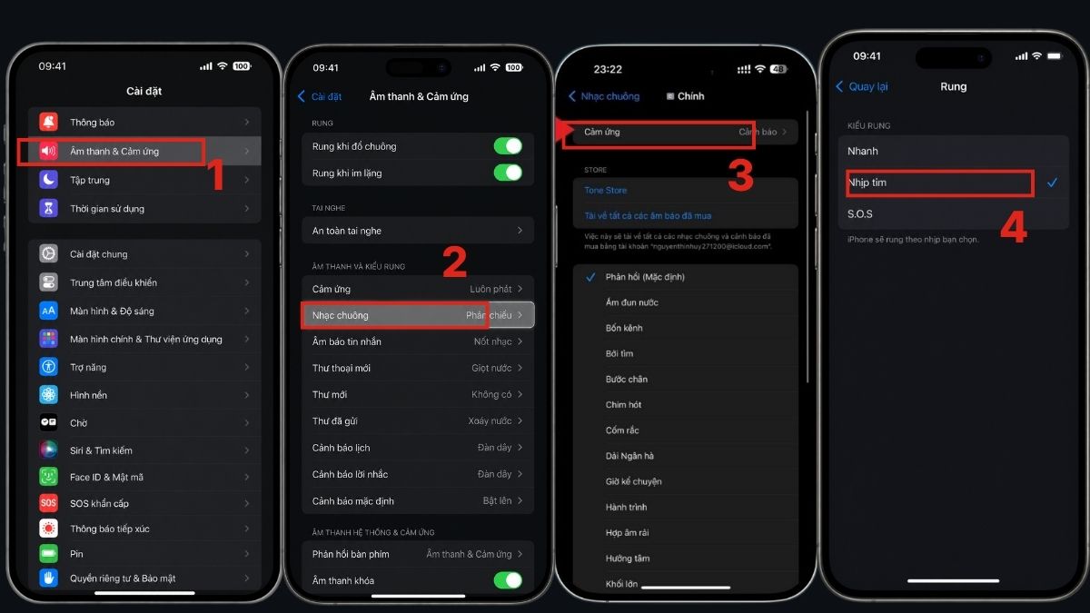 Cách thay đổi kiểu rung trên iPhone