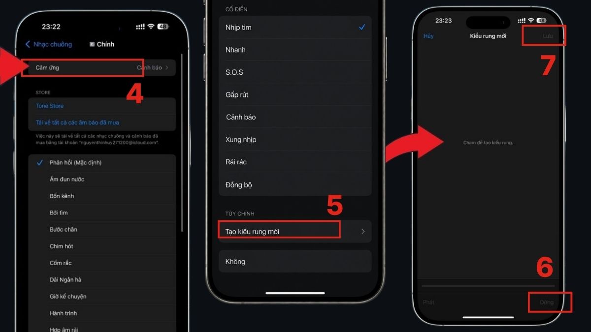 Cách tự tạo kiểu rung trên iPhone - bước 2