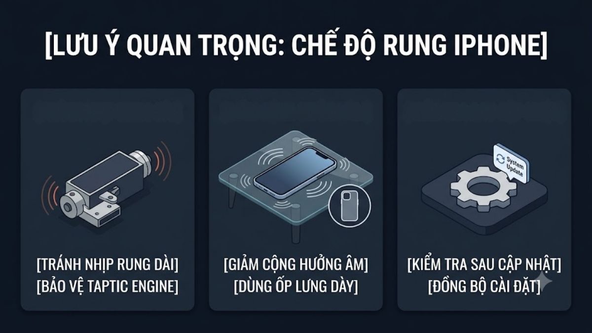 Lưu ý khi sử dụng chế độ rung iPhone