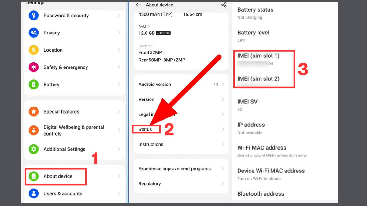 Cách xem IMEI trong phần Cài đặt điện thoại đơn giản